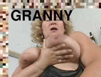 Big tit granny solo
