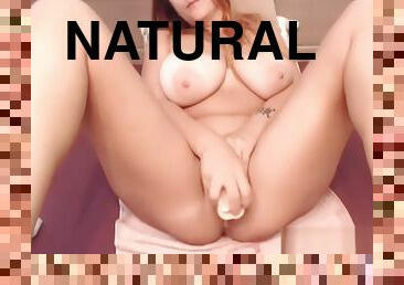 Hottie Huge Natural Tits Camgirl In Solo Masturbation