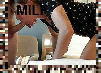 Married milf sucks me in hotel