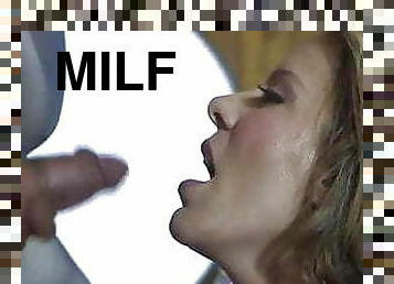 avsugning, cumshot, milf, trekant, ansiktssprut, amerikansk, puma