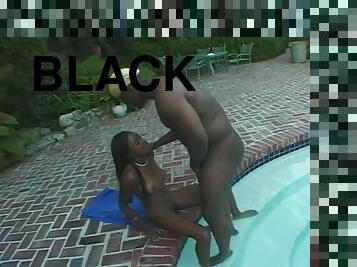 Black Beauty Hard Fucking In Water And Snooker Table