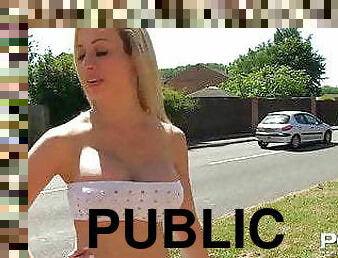 Hottie blondie Chessie Kay pissing in public