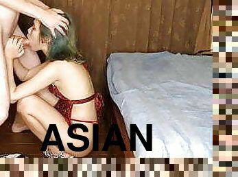 asiatisk, stuepike, pussy, amatør, hardcore, hjemmelaget, føtter, pov, thai, truser