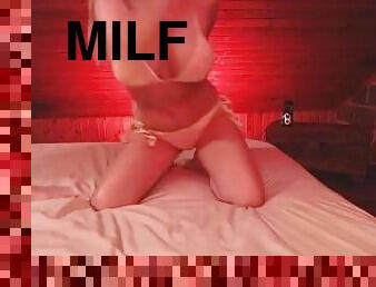 Hot MILF gives POV blowjob on webcam
