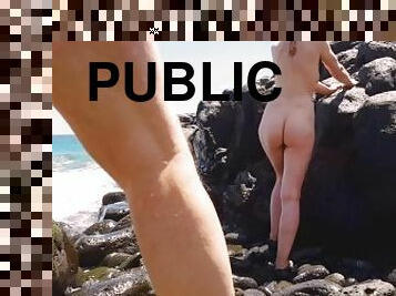 publik, amatör, cumshot, milf, mamma, fransk, strand, mor, verklighet