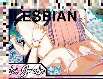 orgasme, fisse-pussy, lesbisk, anime, hentai, kær