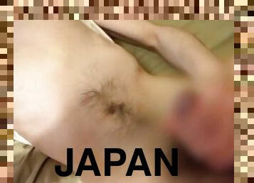 asiatisk, onani, amatør, japans, afrivning, hentai, sperm-sperm, pik