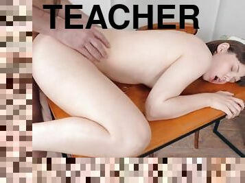 Tricky Old Teacher - Teacher and student fuck at a lesson