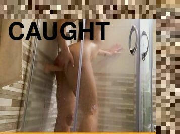 Caught masturbating in the shower Voyeur Cam - Kittina Clairette