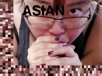 Asian Girl Sucks On Bwc