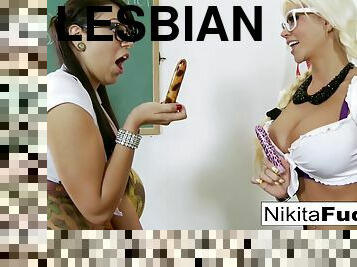 Teasing Leads To Lesbian Fucking With Nikita Von James