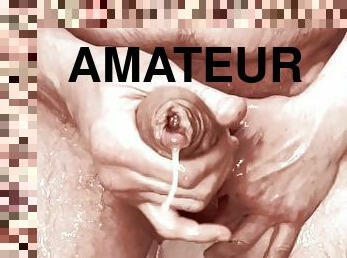 baignade, masturbation, vieux, amateur, ejaculation-sur-le-corps, ejaculation, plus-agée, douche, solo, blanc