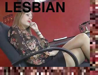 sekretaris, lesbian-lesbian, kaki