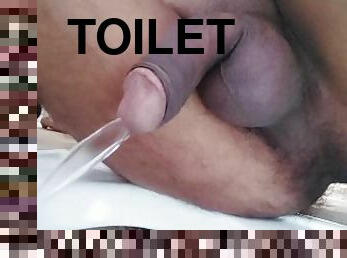 Virgin Boy Pissing In Toilet