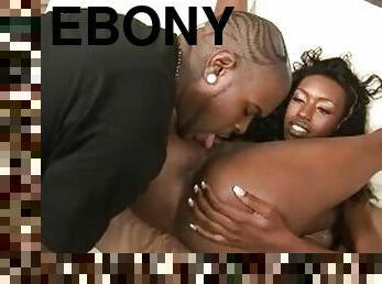 Slim Ebony Beauty With Big TIts Gets Long Black Cock Fuck