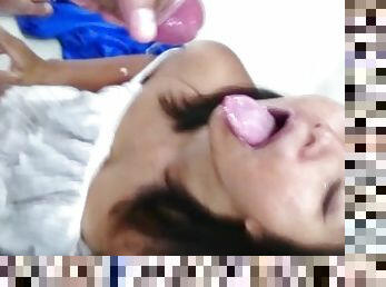 asia, besar-huge, besar-sekali, isteri, amatir, cumshot-keluarnya-sperma, pelacur-slut, berhubungan-dengan-wajah, sperma, kecil-mungil