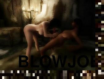 Skyrim Futa Sensual Blowjob Throatpie