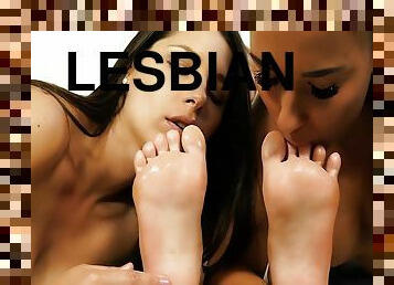 Two Girls Worship The Giantess - Ass - Feet Worship