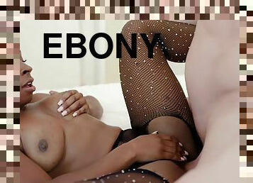 Teen Ebony Babe Gets Ravaged By A Thick Cock