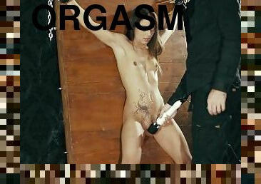 Bondage orgasm - Nomi Melone - Marcus - Hitachi - Pussy tease - Bound orgasm - Kink - Naked