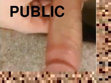 Up close cock worship and tease to throbbing big cock cumshot