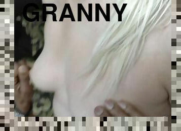 Granny and chubby brit banged in threeway