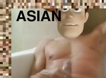 asia, mandi, mastubasi, amatir, jepang, animasi, mandi-shower, seorang-diri