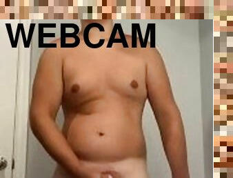 Webcam almost cumshot