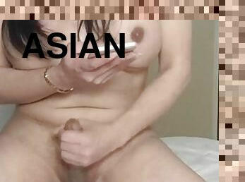 asiatique, cul, gros-nichons, masturbation, amateur, babes, ejaculation-sur-le-corps, ladyboy, solo