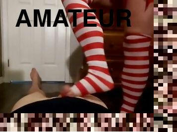 Mrs Claus Stocking Footjob Preview