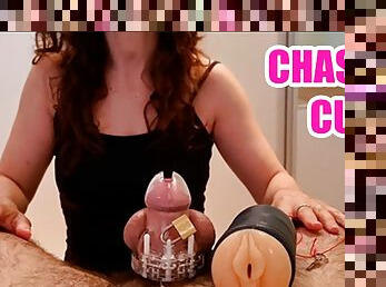 Sweet Penelope - Chastity tease with vibrator and fleshlight PREVIEW