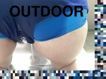 Peeing Outdoors Wetting Yoga Shorts