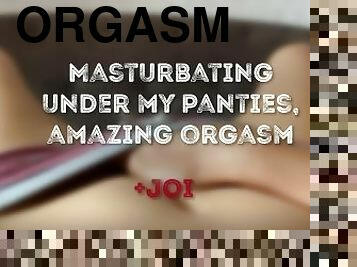masturbación, orgasmo, squirting, amateur, madurita-caliente, bragas, impresionante, fetichista, a-solas