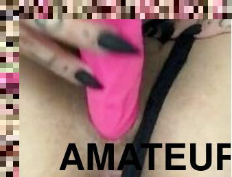 Goth Girl Samantha James and a Hot Pink Dildo