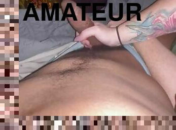 BBC handjob interracial