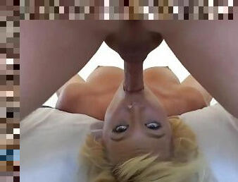 Big Ass Blonde Bounces Up And Down On Cock