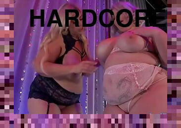 BBWs Layla Lovely and Tiffany Star have sex after an erotic pole dance