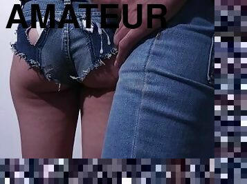 culo, masturbación, amateur, babes, chorro-de-corrida, bragas, corrida, mona, fetichista, sexo-con-ropa