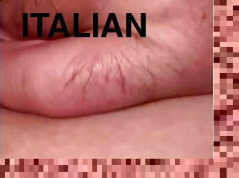 POV Italian Milf super soaker fingered and fucked
