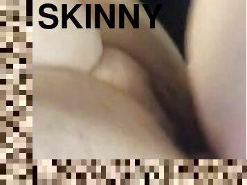 Big fat teen whore getting fucked in the pussy with skinny cock