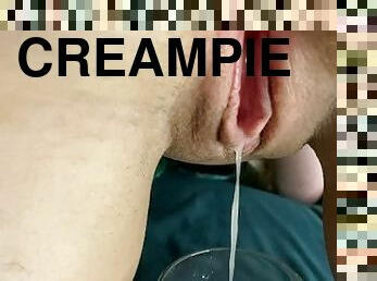 She is drinking her own creampie COMPILATION #05
