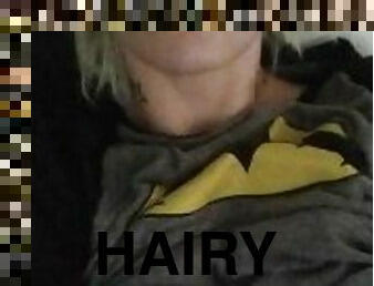 Hairy Inked Blonde Hottie Cums on Dildo Fuck n Suck