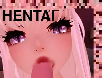 Horny Vtuber masturbates loudly with her dildo in VRchat