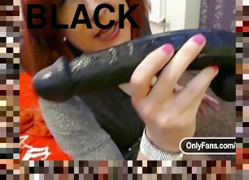 Sissy Lucy getting destroyed by the big black mamba dildo