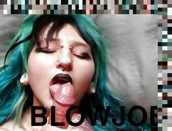 POV Goth Girl Sucks and Titty Fucks