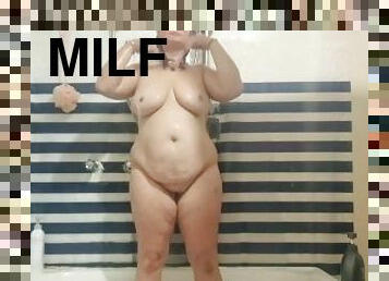 pantat, mandi, payudara-besar, amatir, jenis-pornografi-milf, mandi-shower, seorang-diri, menggoda