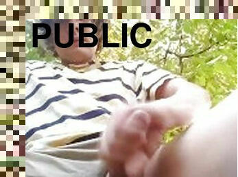 A quick cum in the park