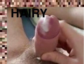 jerking off my hairy dick