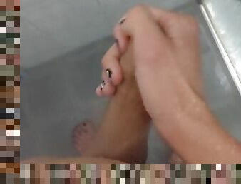 Shower quickie with cumshot