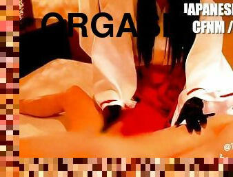 Post orgasm torture / Japanese Femdom CFNM Amateur Cosplay